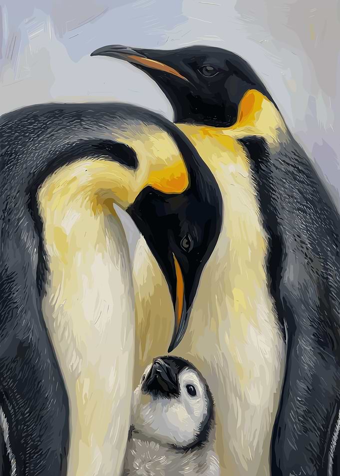Emperor Penguin Family Portrait