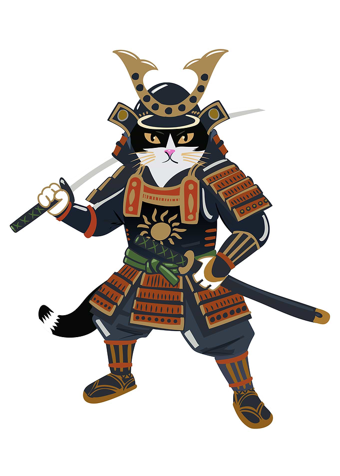 Samurai Cat Warrior