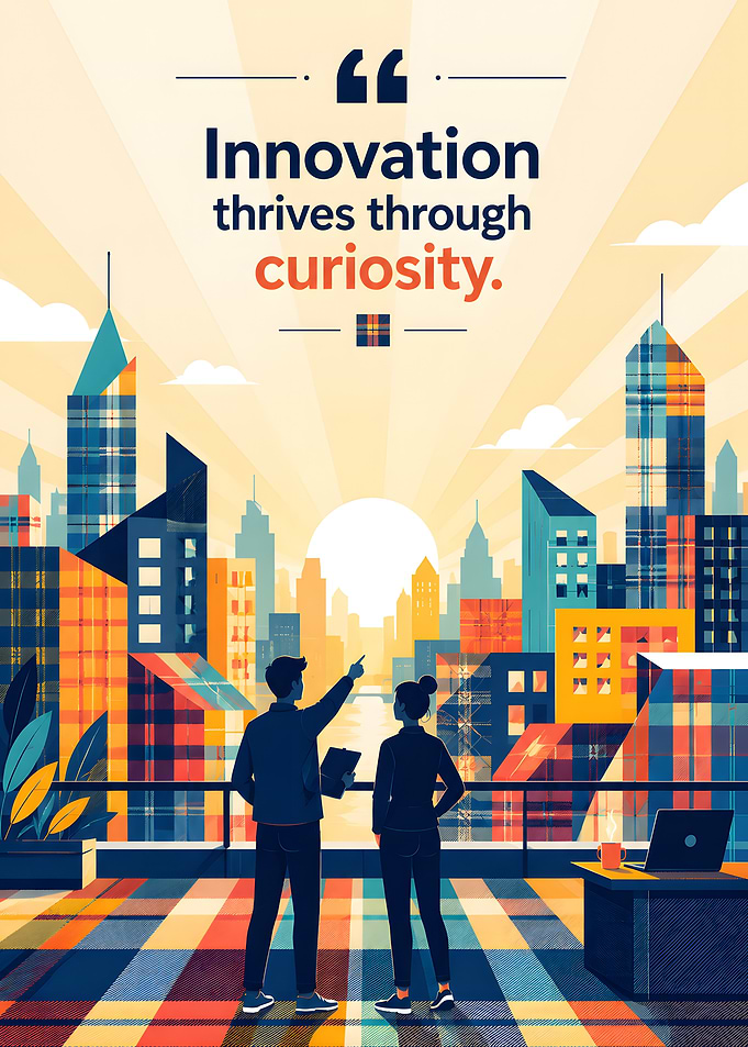 Innovation thrives through curiosity quote