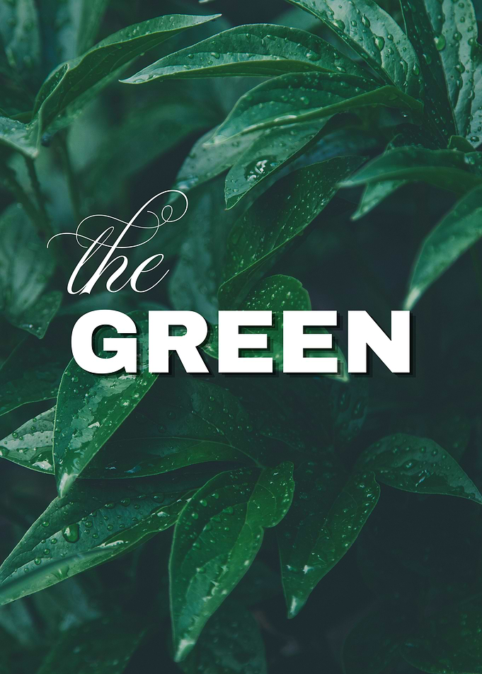 The Green Text on Leaves