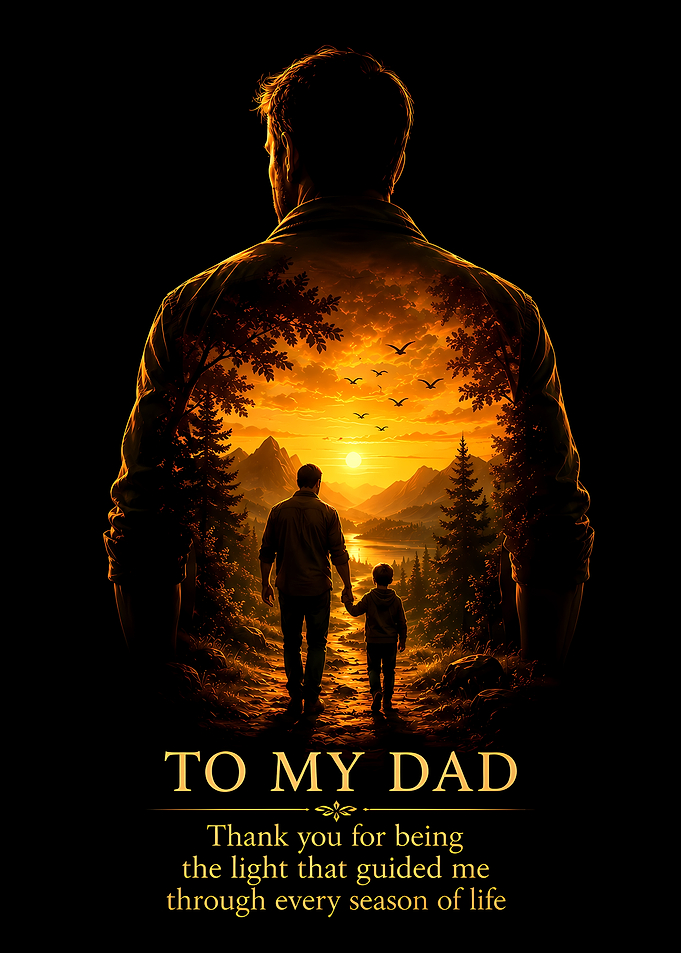 To My Dad Father and Son Sunset