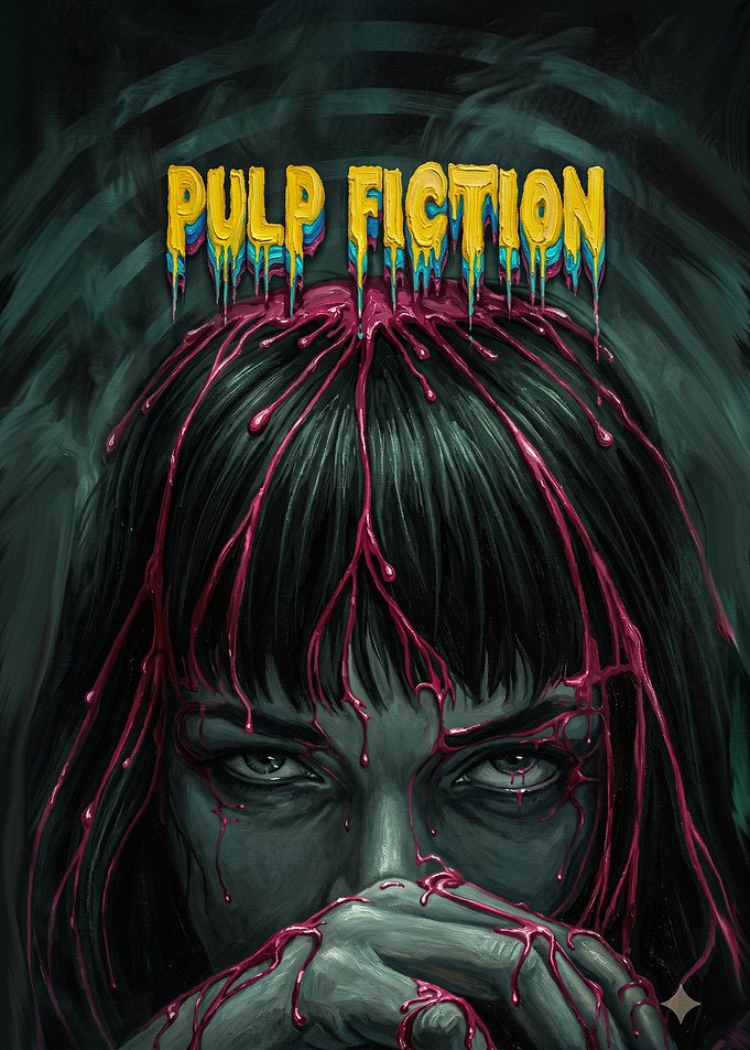 Pulp Fiction Dripping Title Art