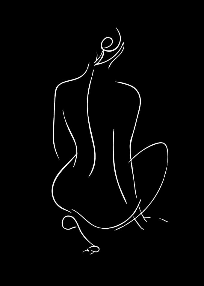 Minimalist Line Art of a Woman