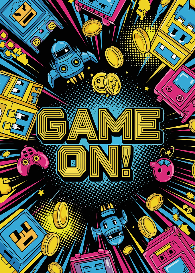 Game On Retro Gaming Poster