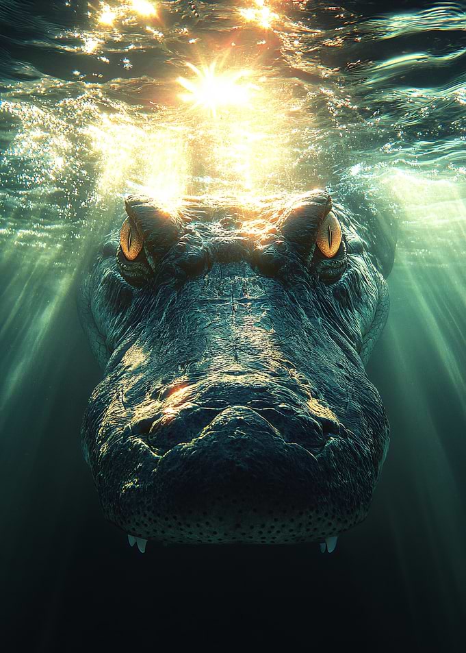 Underwater Alligator Portrait