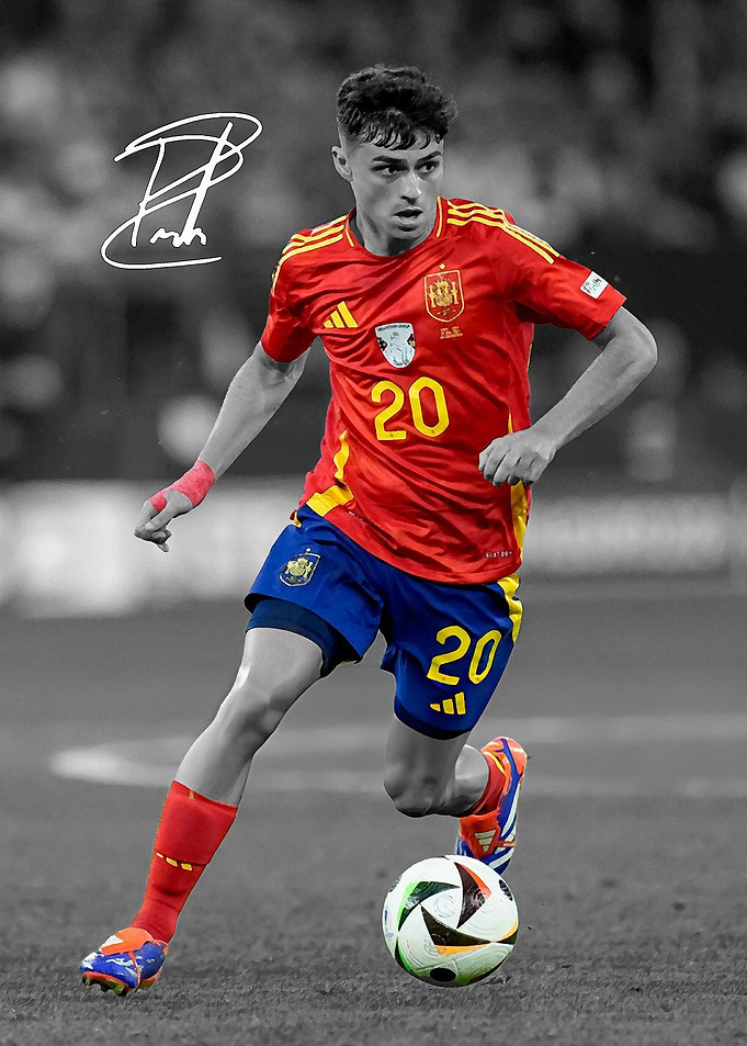 Pedri in Spain Football Kit