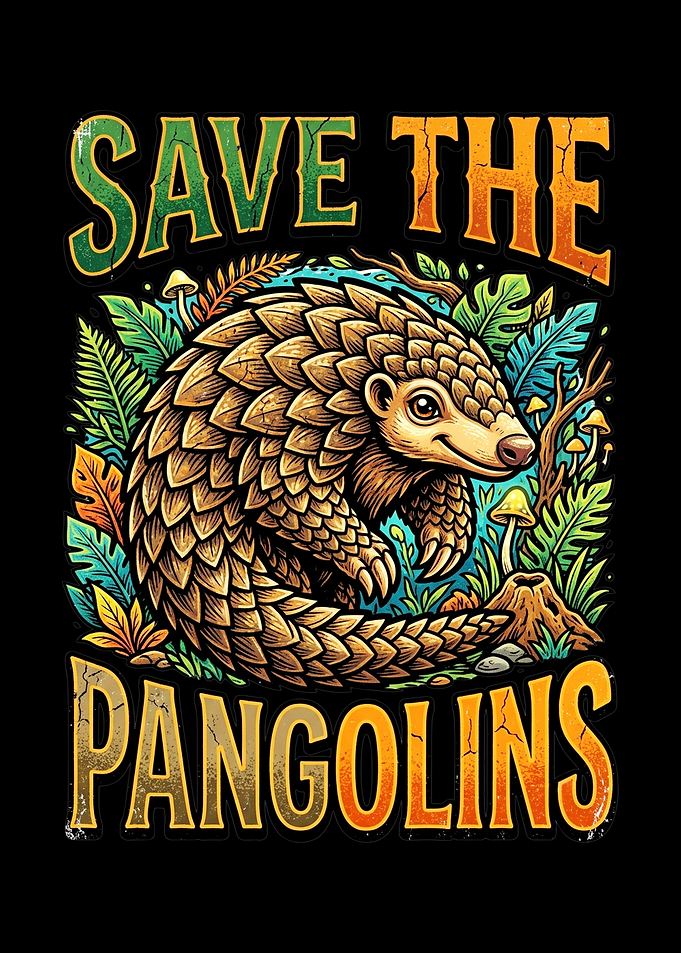 Save the Pangolins Illustration