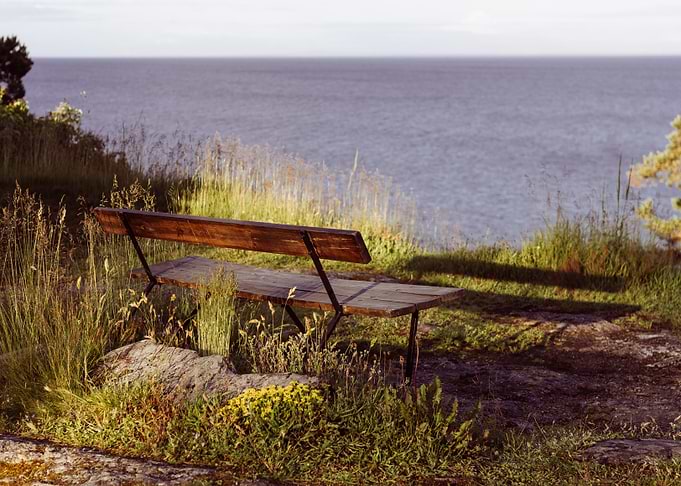 Bench overlooking the sea