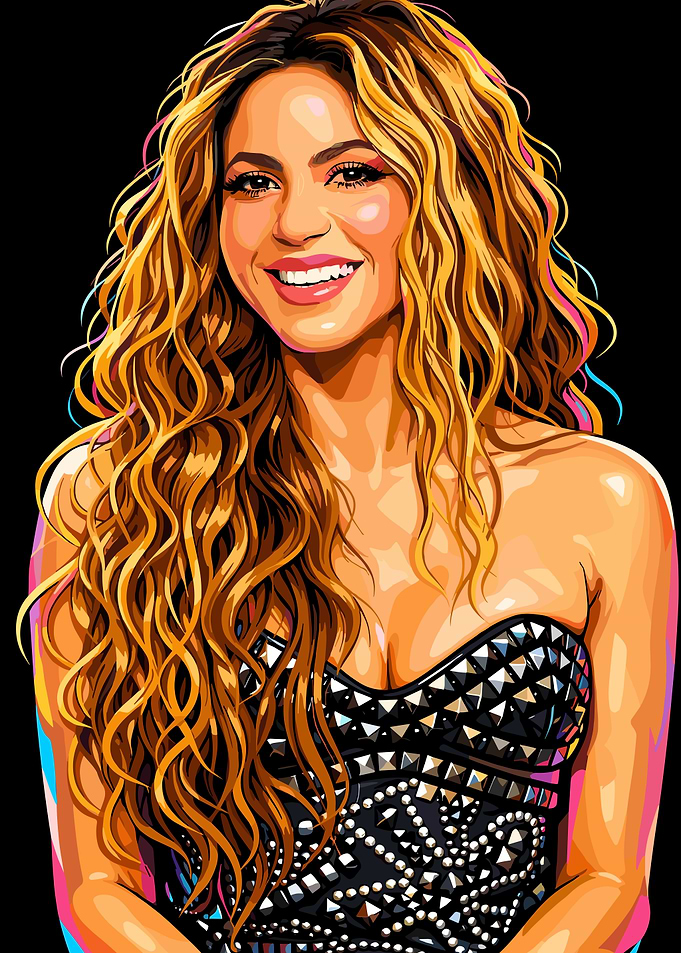 Shakira Pop Art Portrait