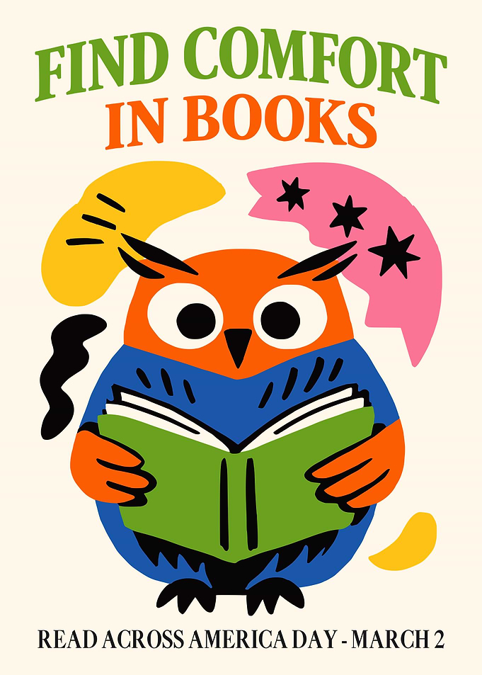 Owl Reading a Book