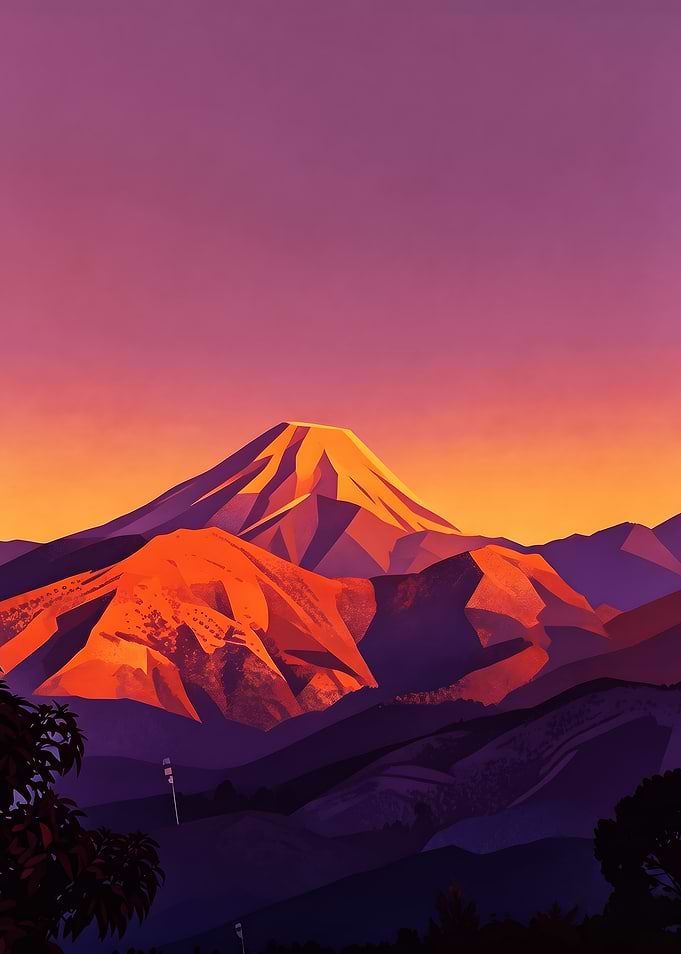 Majestic Mountain Sunset