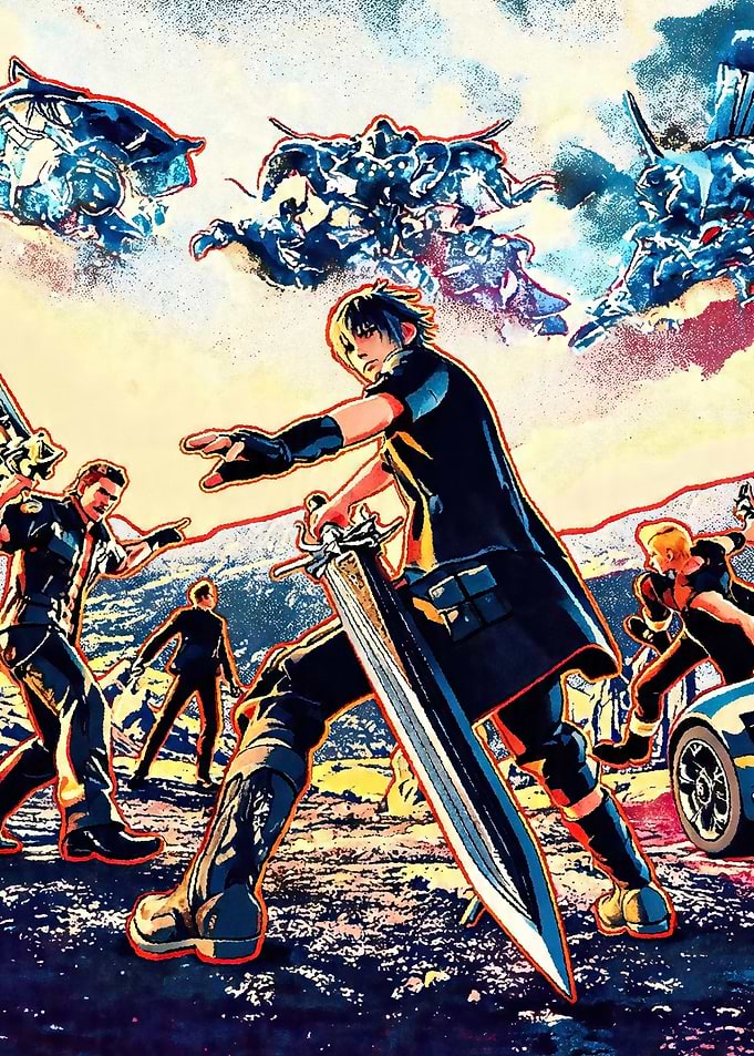 Final Fantasy Characters in Battle