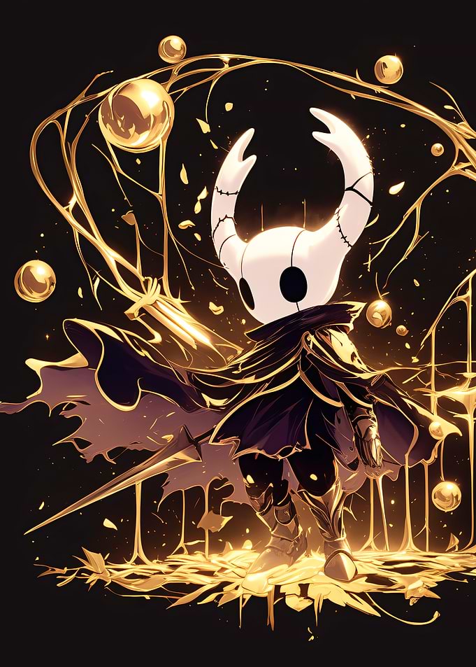 Golden Knight with Horned Helmet