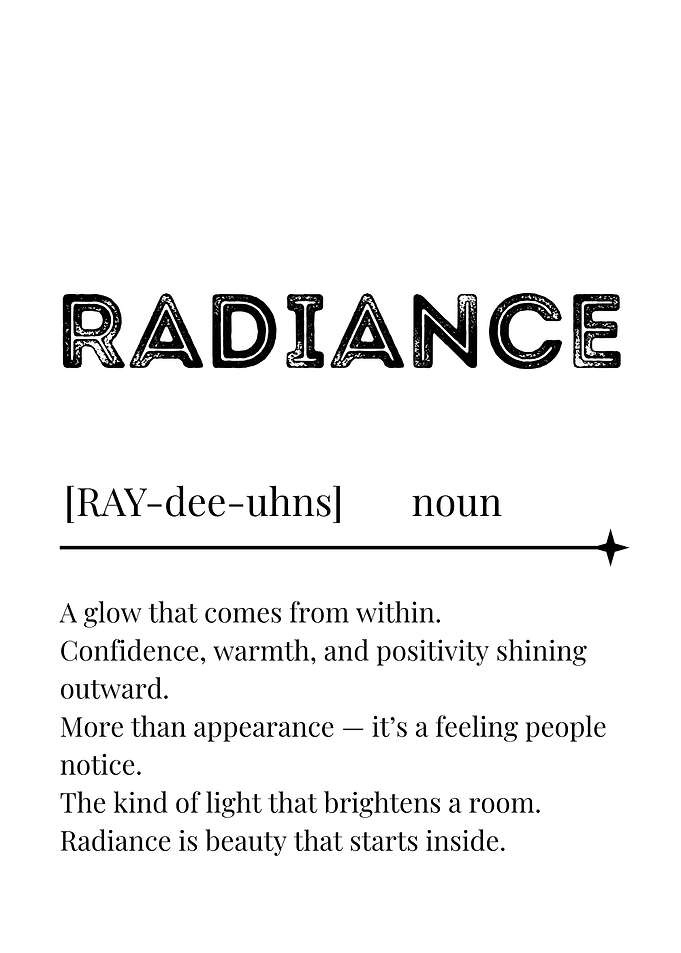 Radiance Definition Poster