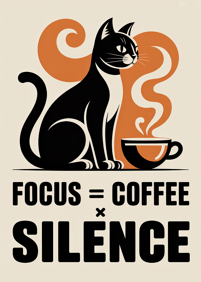 Cat and Coffee Focus Quote
