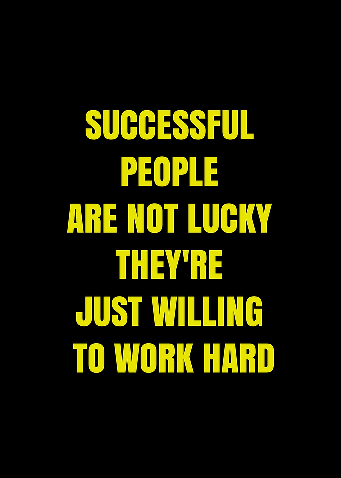 Successful people work hard quote