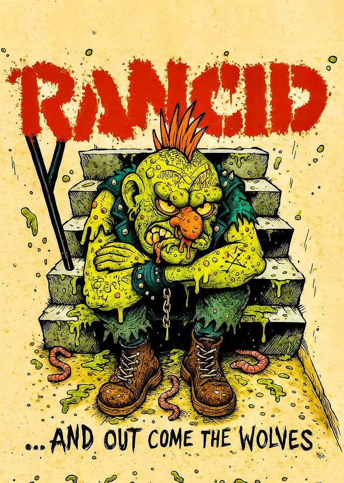 Rancid '...And Out Come The Wolves' Album Art