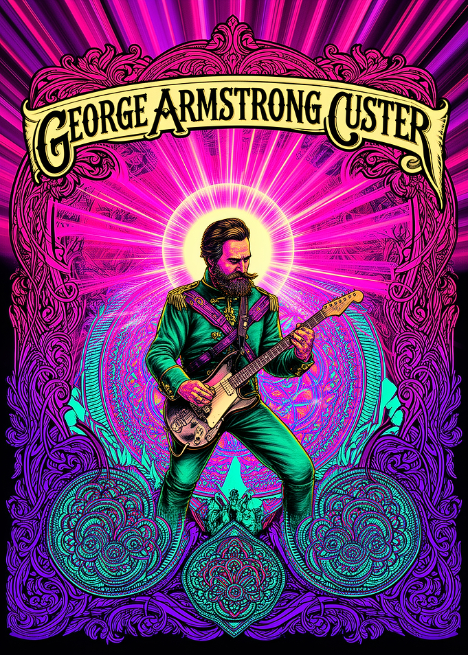 George Armstrong Custer Playing Guitar