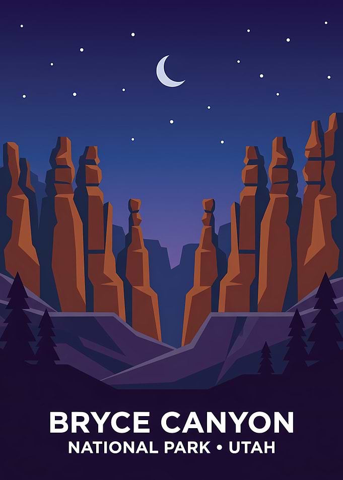 Bryce Canyon National Park Vintage Poster