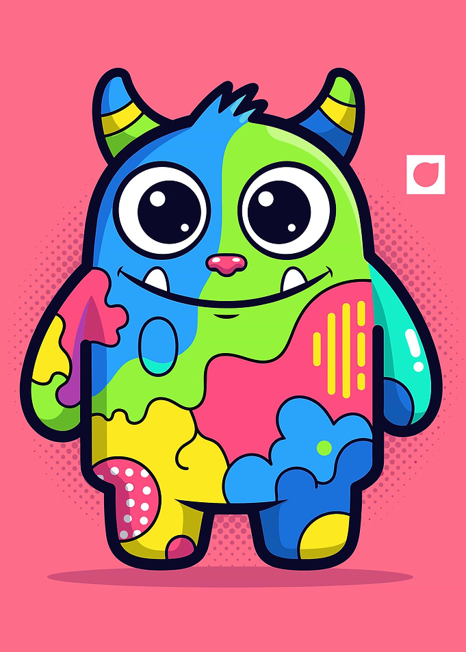 Colorful Cartoon Monster