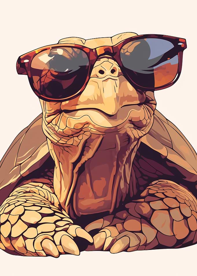 Cool Turtle Wearing Sunglasses
