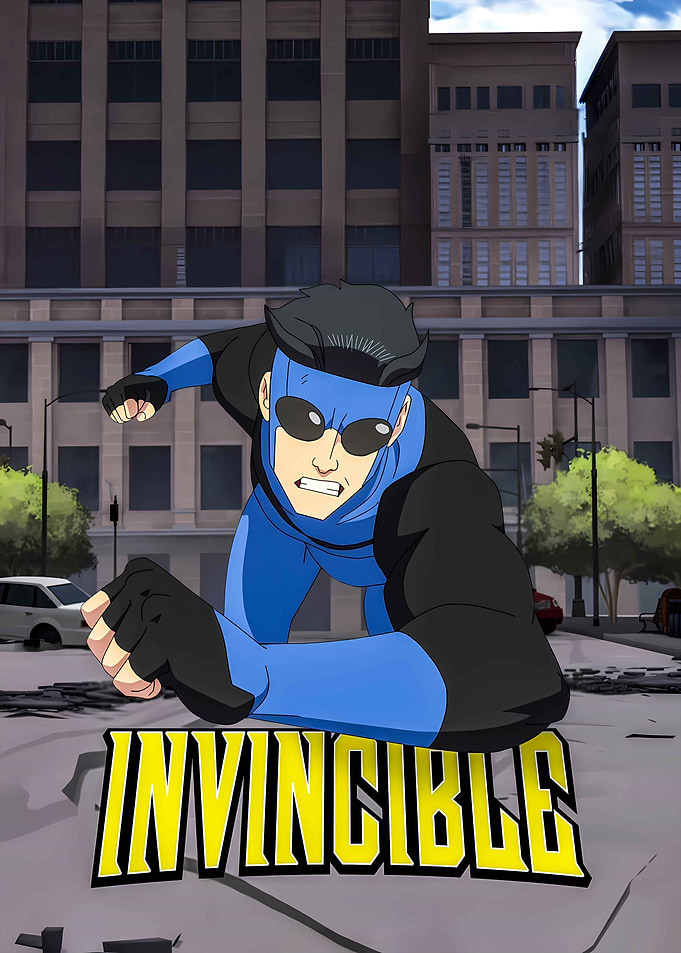 Invincible Superhero in City
