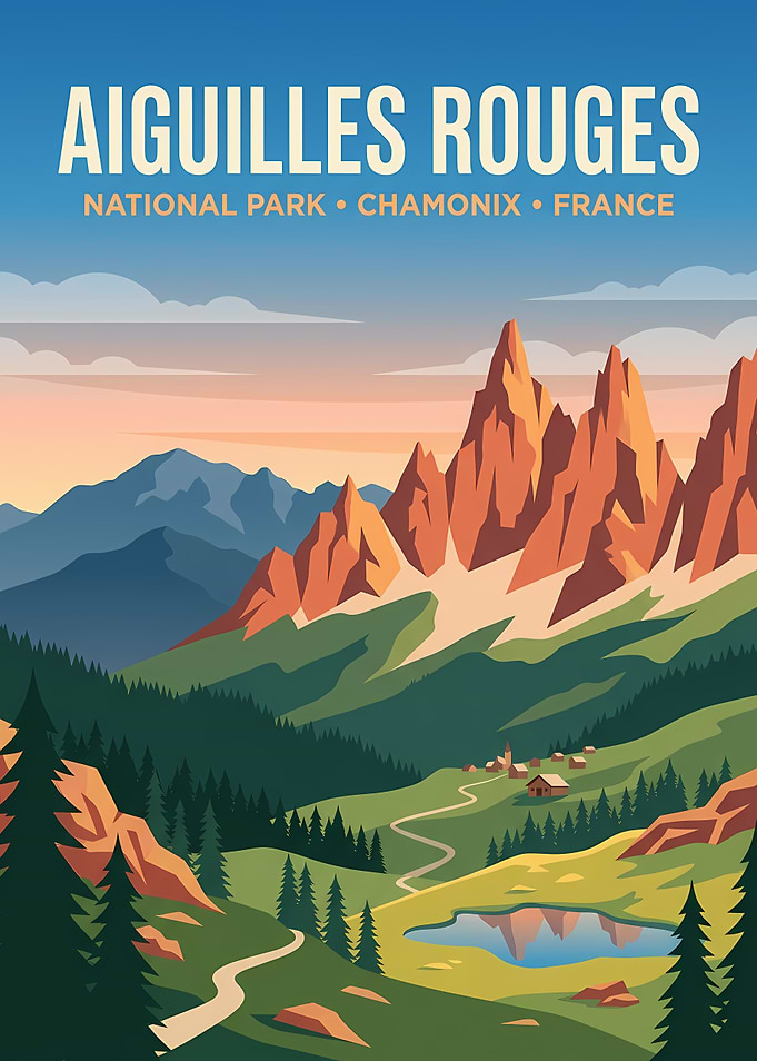 Aiguilles Rouges National Park Poster