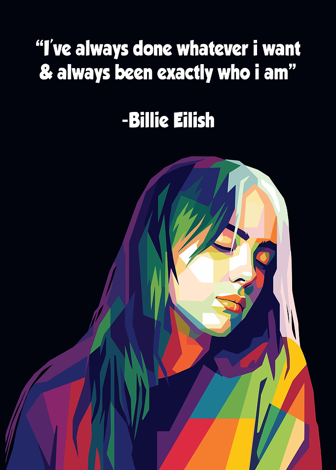 Billie Eilish Pop Art Portrait
