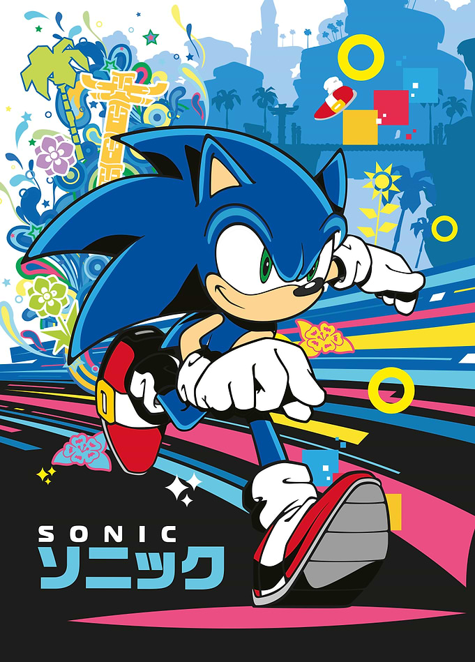Sonic: Speed Unleashed in Vibrant Cityscape