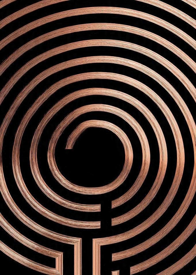 Copper Spiral Maze