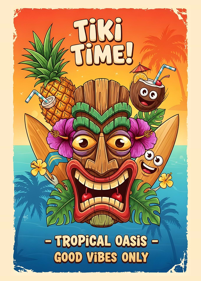 Tiki Bar Tropical Oasis