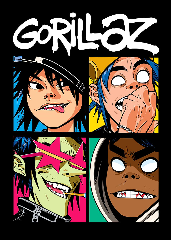 Gorillaz Band Members Pop Art