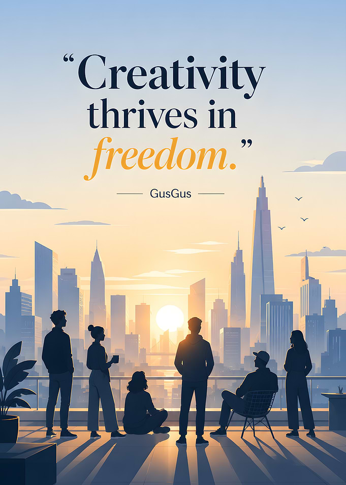 Creativity Thrives in Freedom Quote