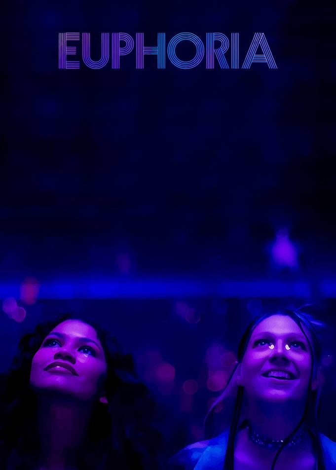 Euphoria Poster with Zendaya and Hunter Schafer