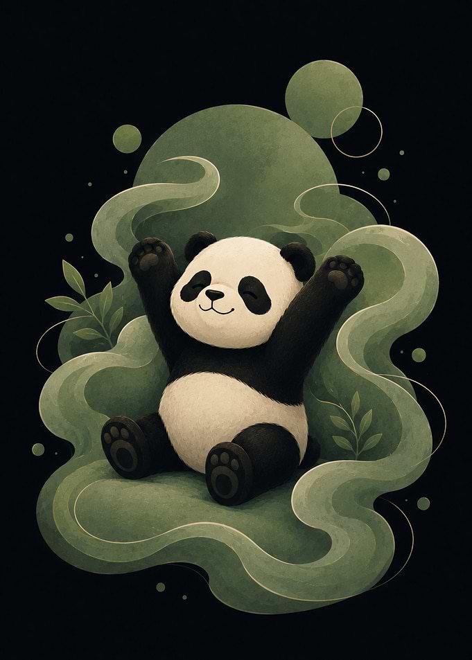 Morning Stretch – Happy Panda