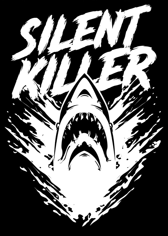 Silent Killer Shark Graphic