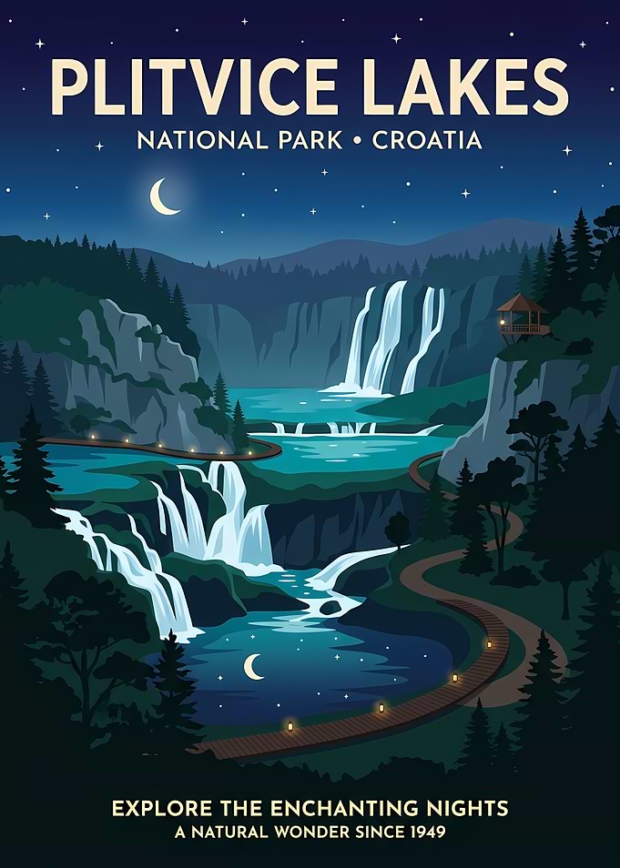 Plitvice Lakes National Park Poster
