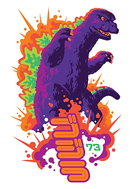 Retro Godzilla 1973 by Tom Whalen
