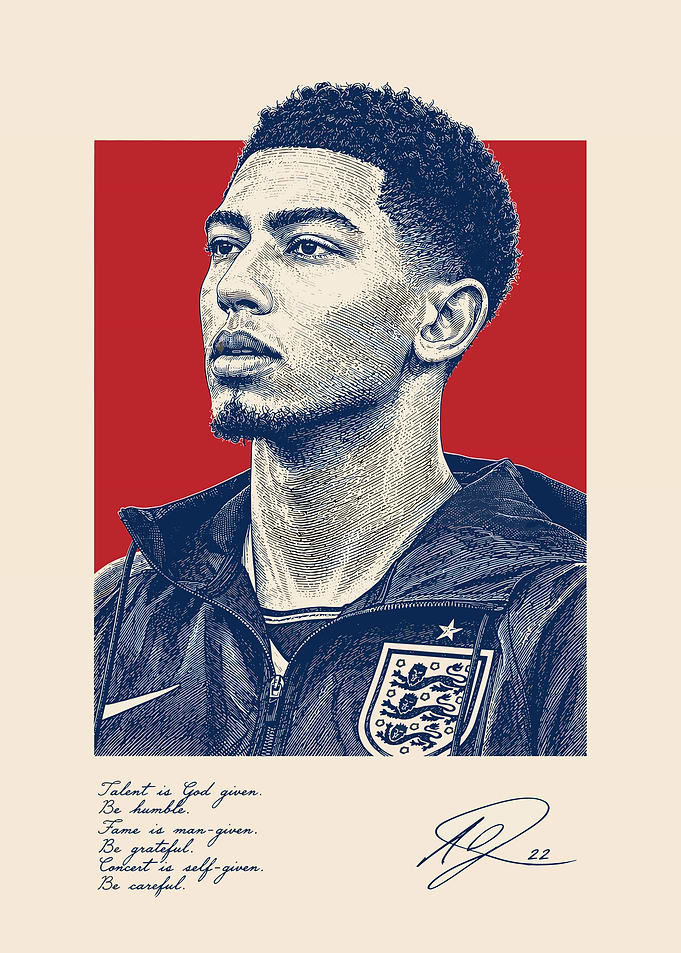 Jude Bellingham England Portrait
