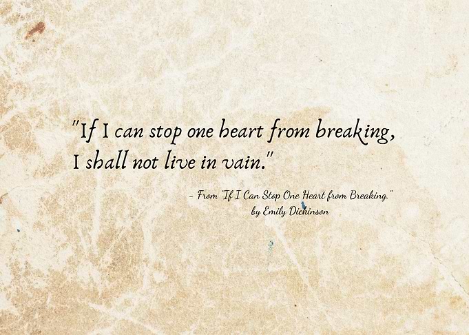 Emily Dickinson Quote on Vintage Background