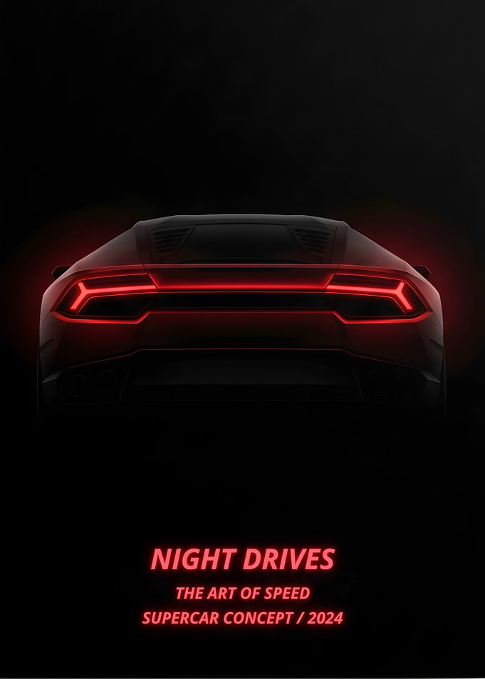 Dark Neon Concept Supercar