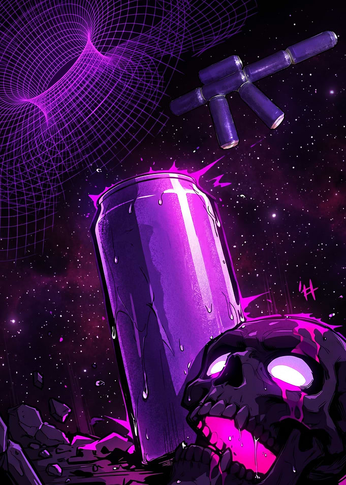 Cosmic Skull and Soda Can