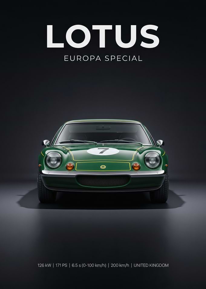 Lotus Europa Special Car Poster