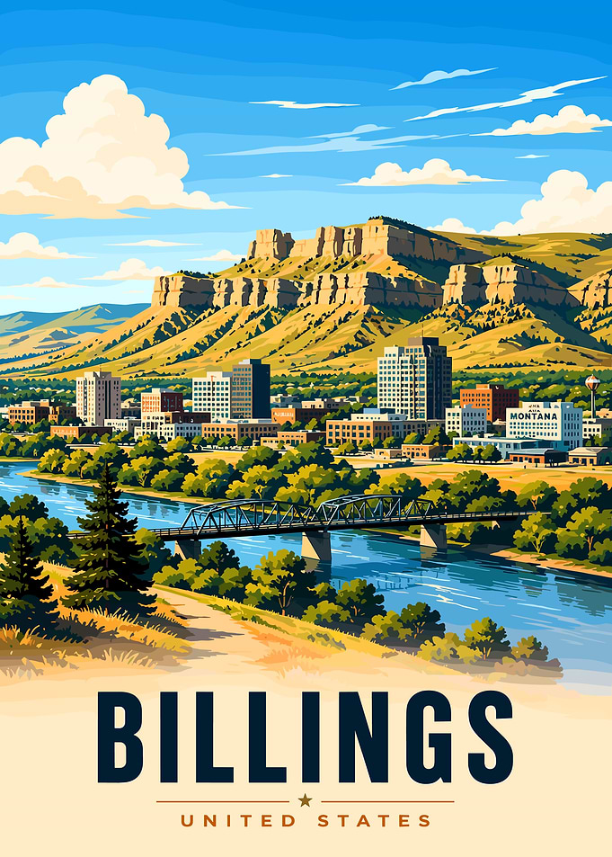 Billings, Montana Cityscape USA