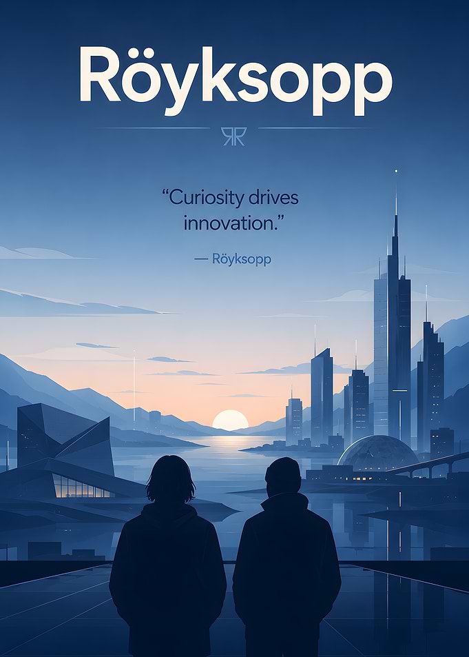 Röyksopp futuristic cityscape quote