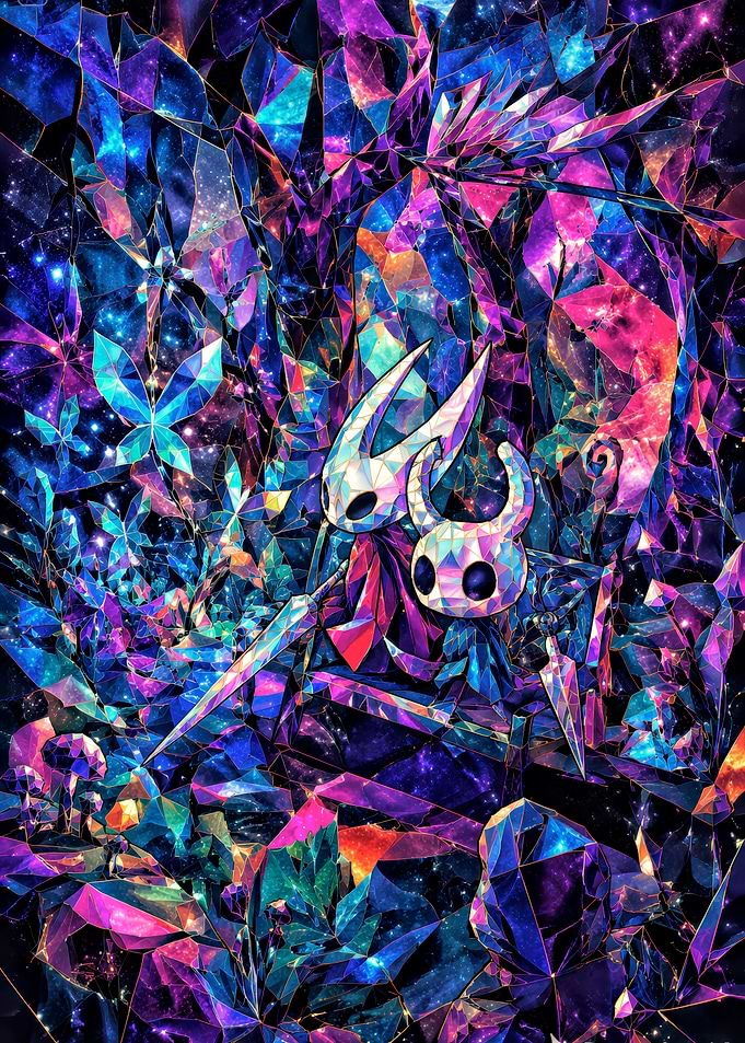 Hollow Knight Characters Crystal Art
