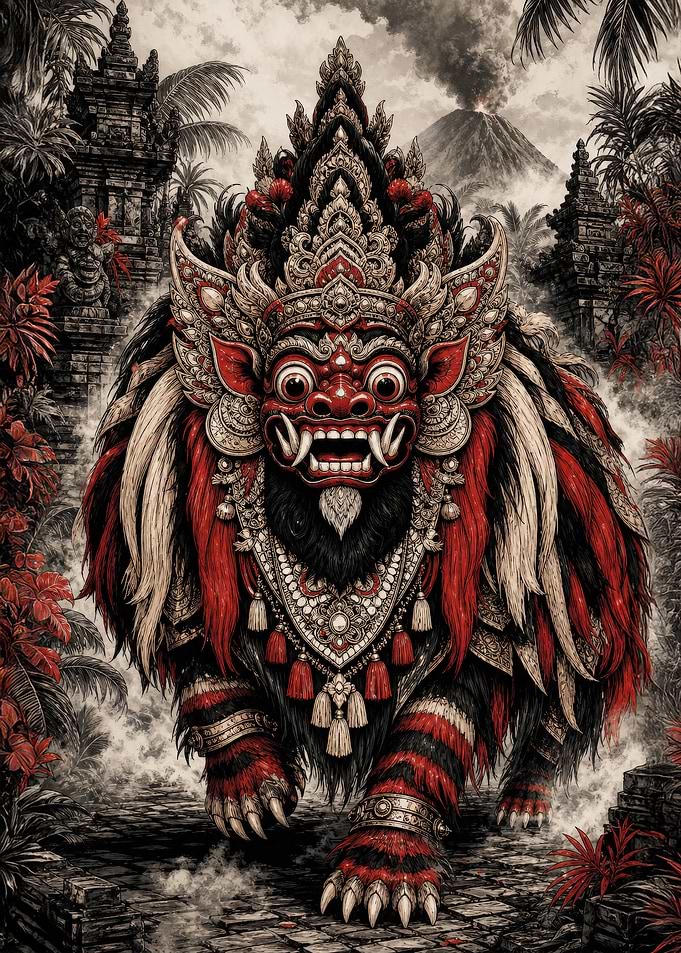 Balinese Barong Masked Creature