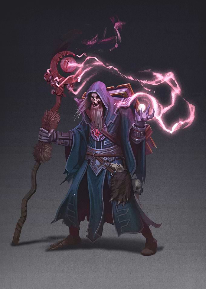 Undead Wizard Casting Spell