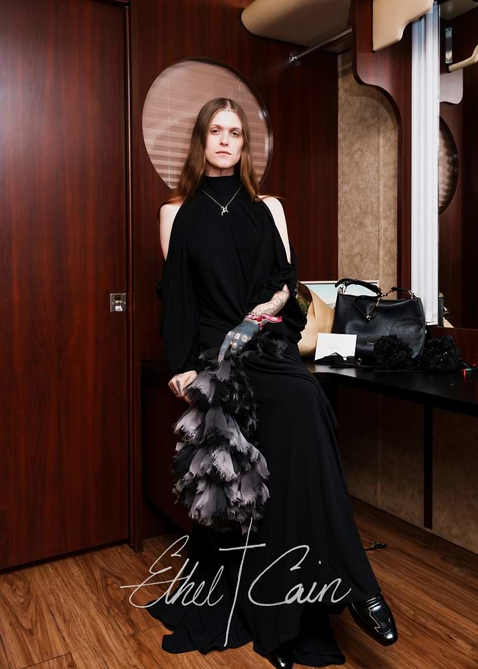 Ethel Cain in Black Dress