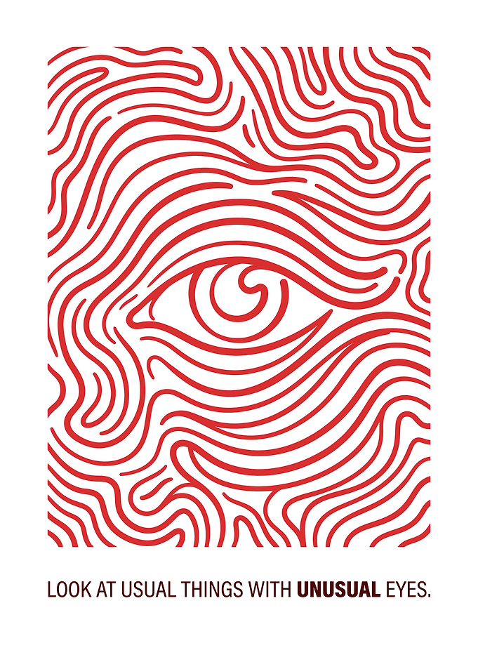 Abstract Eye with Wavy Lines